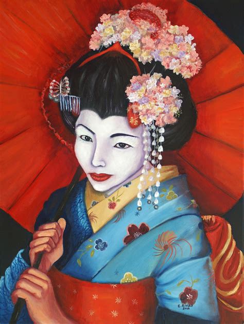 Geisha Girl Painting At Explore Collection Of