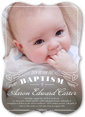 Upload Your Own Confetti 5x7 Baptism Invitations Shutterfly