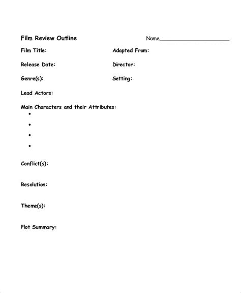 Article critique example for writers. Movie Review Outline Examples - PDF | Examples