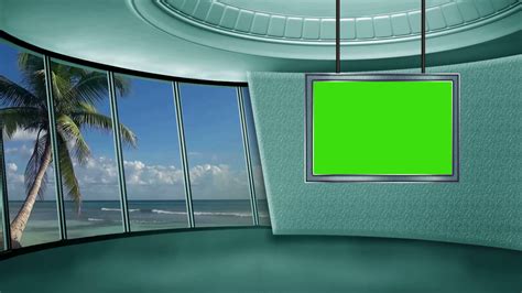Entertainment Tv Studio Set 05 Virtual Green Screen Background Loop ...