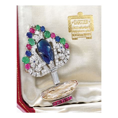 Cartier A Rare Tutti Frutti Diamond And Gem Set Brooch 卡地亞 Tutti