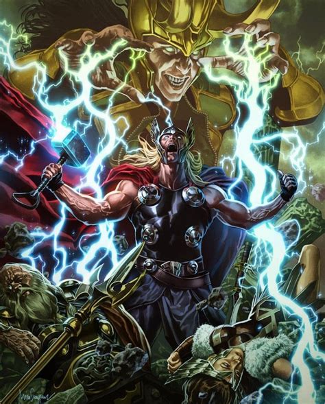 Thor Vs Loki Superhéroes Marvel Marvel Cómics Batman Cómic
