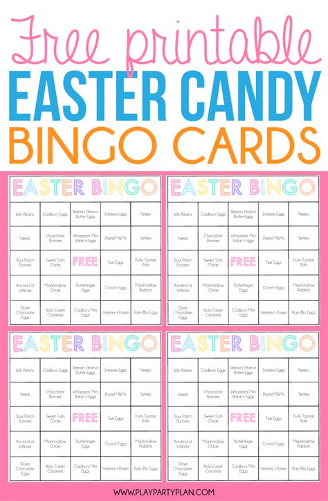 Free Printable Easter Bingo Game Cards Templates Printable Download
