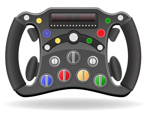 Steering Wheel Of Racing Car Vector Illustration Eps 10 514178 Vector