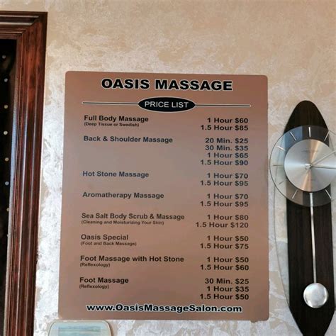 oasis massage and salon 4 tips