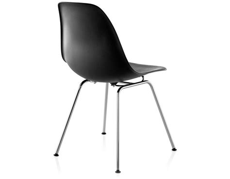 A black molded plastic panton s chair manufactured by herman miller retains the in mold marking dated 1973. Eames® Molded Plastic Side Chair With 4 Leg Base ...