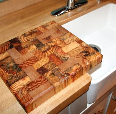 Just cut enough to wrap around the board and staple it to the back. End Grain Butcher Block Reclaimed Wood Cutting by DetroitExporting, $59.95 | thing I would like ...