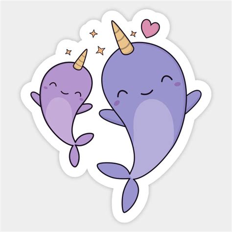 Tired of the same old text messages? Kawaii And Cute Narwhals Are Adorable - Cute - Sticker ...