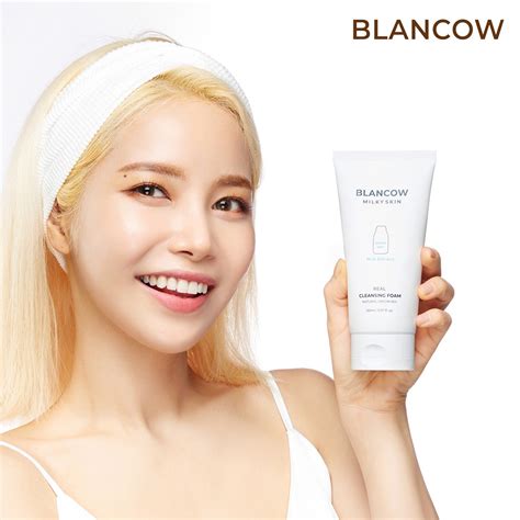 Blancow Milky Skin Real Cleansing Foam 150ml Mild Milk Cleanser For