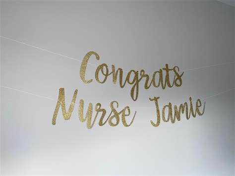 Personalized Congrats Nurse Banner Congrats Nurse Custom Etsy