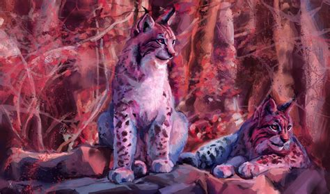 Lynx Bobcat Art Artwork Painting Wallpapers Hd Desktop And Mobile