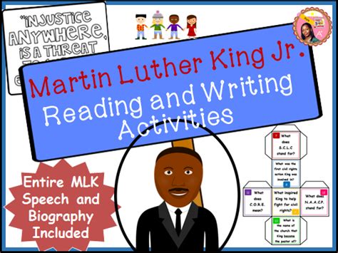 Martin Luther King Jr Writing Activities Teaching Resources