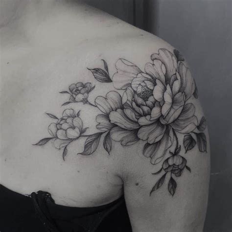 Peonies Tattoo Flower Tattoo Shoulder Peony Flower Tattoos