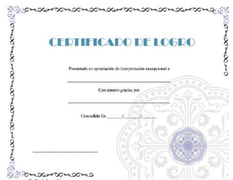 Certificado De Logro Para Imprimir Los Certificados Gratis Para