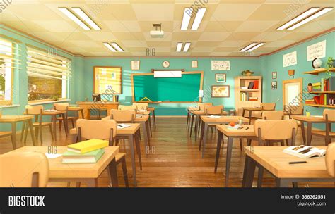 Empty School Classroom Image And Photo Free Trial Bigstock