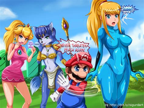 Samus Aran Princess Peach Mario And Krystal Mario And More Drawn