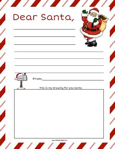 dear santa letter free printable