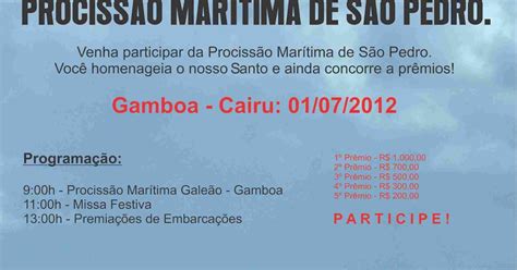 Dendê News Procissão Marítima De São Pedro Da Gamboa Homenageará Padroeiro Dos Pescadores