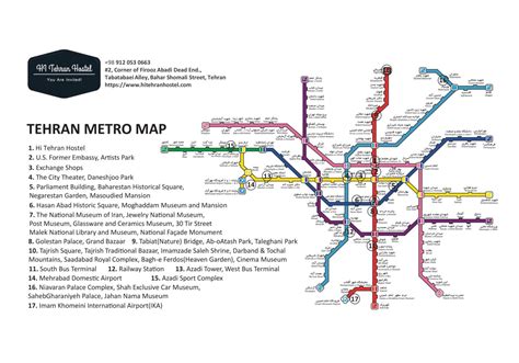 Tehran Metro Guide Tehran Metro Map 2020 Lines And Prices