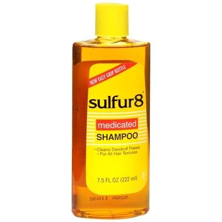 The diversified sulfur 8 product range includes shampoos, conditioners, lotions, hair oils, tonics, hair sprays and many more. Sulfur 8 Medicated Shampoo 7.5oz