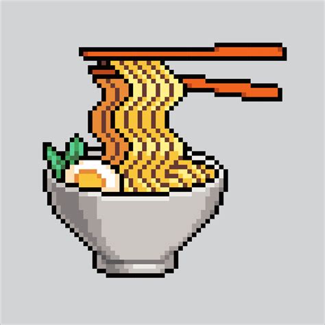 Pixel Art Illustration Noodle Pixelated Noodle Noodle Ramen Food Icon