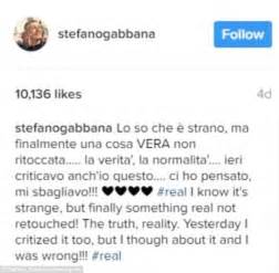 Stefano Gabbana Backtracks After Body Shaming Lady Gaga Daily Mail Online