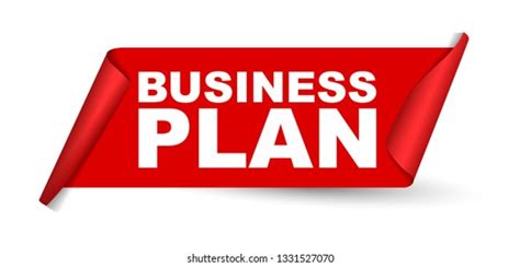 Red Vector Banner Business Plan Stock Vector Royalty Free 1331527070