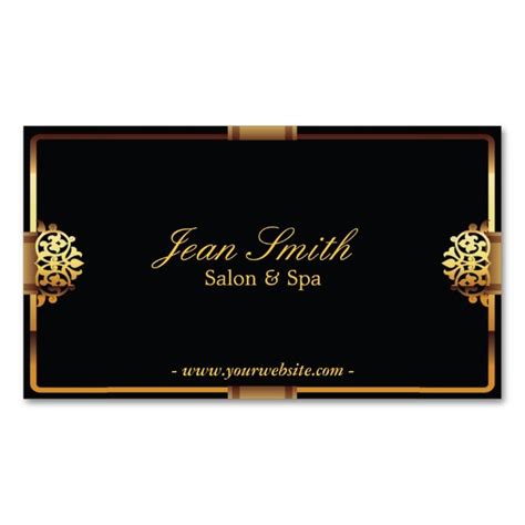 Deluxe Gold Frame Salon & Spa Business card | Zazzle.com | Spa business