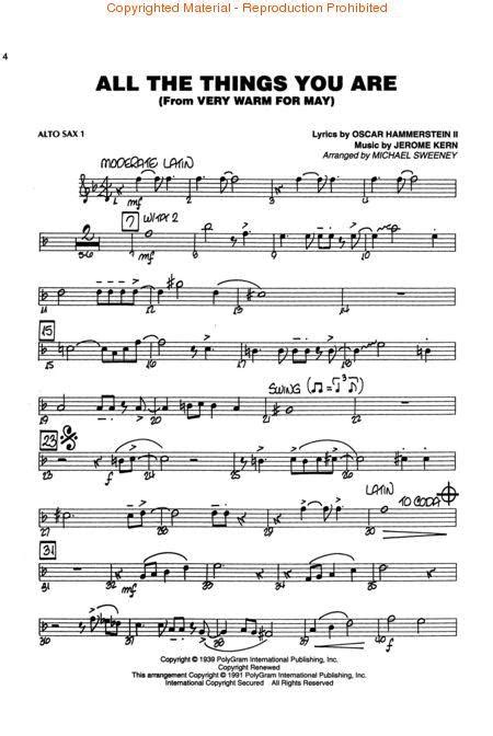 Easy Jazz Favorites Alto Sax 1 By Various Part Book Sheet Music For Jazz Ensemble Alto