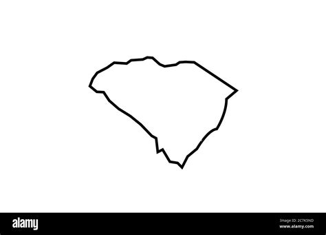 South Carolina Map Outline State Vector Illustration Stock Vector Image And Art Alamy
