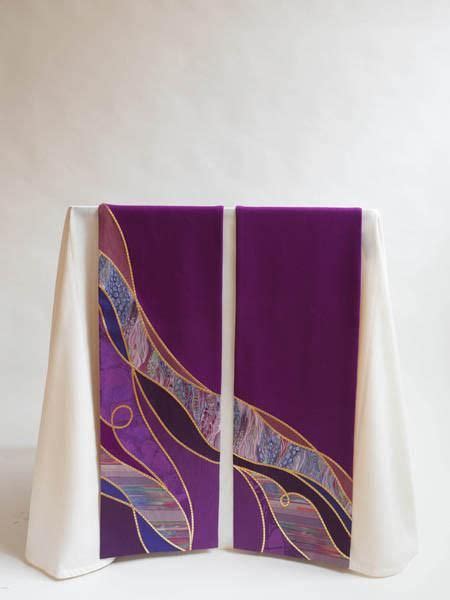 Purple Water Altar Scarves For Advent Or Lent A Church Altar