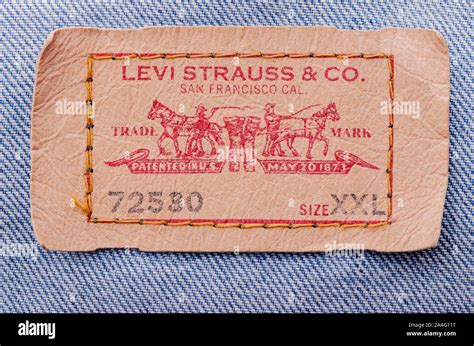 Closeup Of Levi Strauss Label Stock Photo Alamy