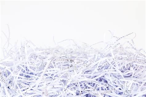 Studio Shot Of A Pile Of Shredded Paper Stock Image Image Of White