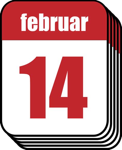 Download Calendar February Valentine Royalty Free Vector Graphic