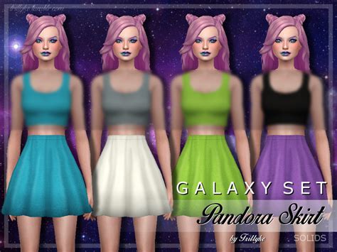 The Sims Resource Trillyke Galaxy Set Pandora Skirt Solids