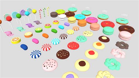 Sweet Candies 3d Model By Vitalify 25e18c0 Sketchfab