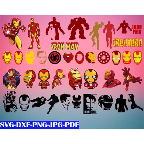 Iron Man Svg Bundle Superhero Marvel Svg Png Dxf Pdf Jp Inspire
