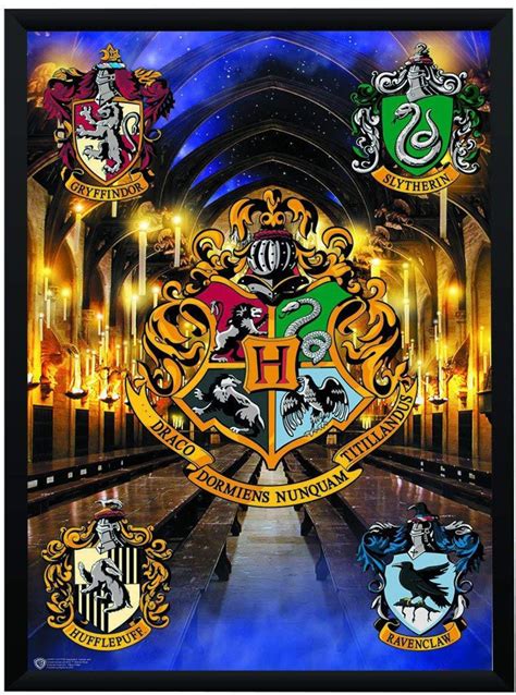 Print Hogwarts House Crests Harry Potter Movie Poster Bilder And Drucke