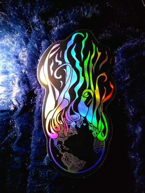 Earth On Fire Holographic Sticker Earth On Fire Holographic
