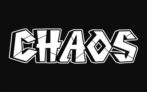 Chaos Word Graffiti Style Lettersvector Hand Drawn Doodle Cartoon Logo