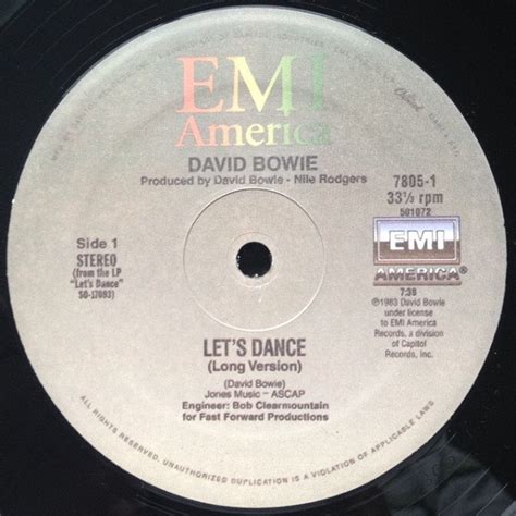 David Bowie Lets Dance Fame 2007 Vinyl Discogs