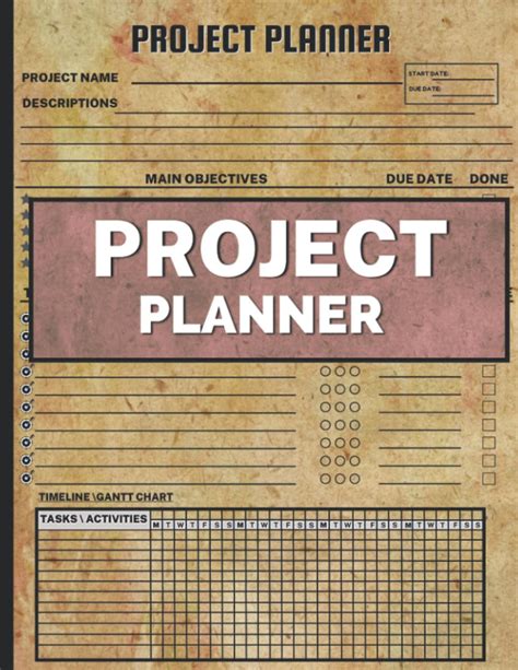 Project Planner Project Management Notebook With Checklist Work