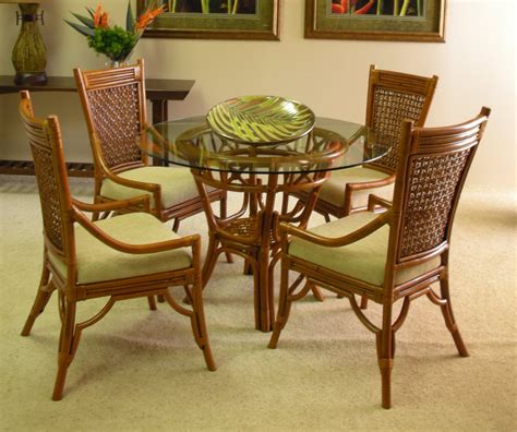Tropical Rattan Dining Room Sets Rattan And Wicker Dining Room