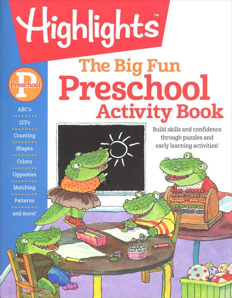 Big Fun Preschool Activity Book Highlights For Children 9781629797625
