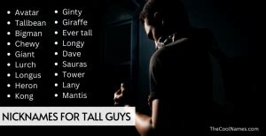Nicknames For Tall Guys Bonus List Tips And Tricks