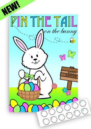 24 Player Easter Game Pin The Tail On The Easter Bunny Kids Party