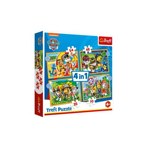 4 In 1 Puzzle Paw Patrol 35 48 54 70 Teile