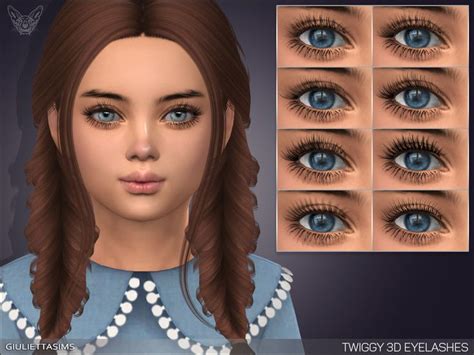 Twiggy 3d Eyelashes For Kids In 2022 Sims 4 Sims 4 Cc Eyes Sims 4