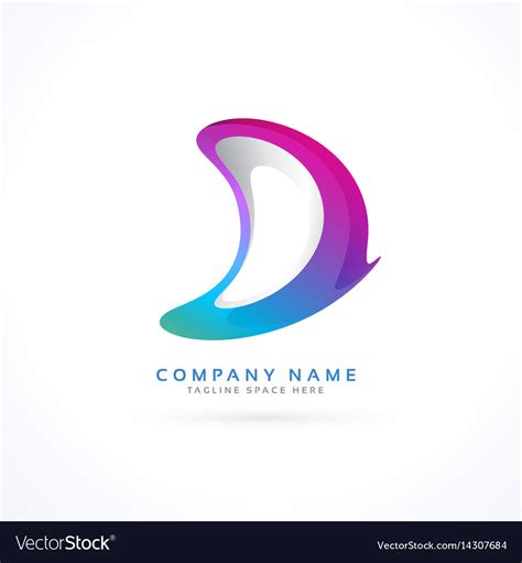 Abstract Letter D Creative Logo Royalty Free Vector Image