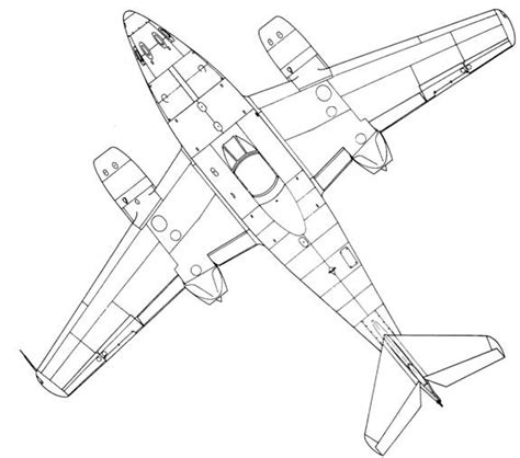 Luftwaffe Lovers Set Of 52 Drawings Of Messerschmitt Me262 Swalbe